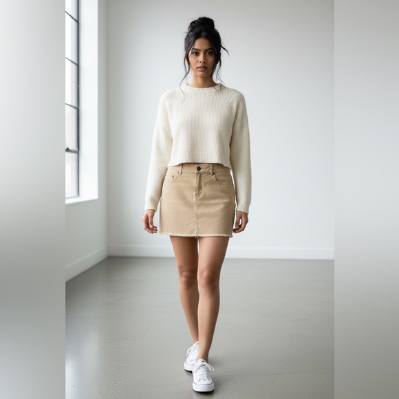 Vintage Y2K Abercrombie & Fitch Tan Corduroy Skirt